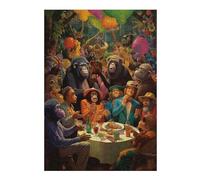 Jigsaw Puzzle for Adults 38x26cm/1000pcs Chimpanzee Dinner Party Puzzles for Adults Relax Games Enhance Memory Difficult And Challenge 38x26cm/1000pcs