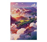 Jigsaw Puzzle for Adults 38x26cm/1000pcs Cloudy Mountain Serenity Puzzles for Adults Relax Games Enhance Memory Difficult And Challenge 38x26cm/1000pcs