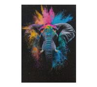 Jigsaw Puzzle for Adults 38x26cm/1000pcs Color Burst Elephant Jigsaw for Adults Relax Games For Family Fun Parent-child Interaction 38x26cm/1000pcs