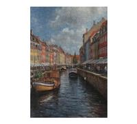 Jigsaw Puzzle for Adults 38x26cm/1000pcs Copenhagen Charm Denmark Jigsaw for Adults Relax Games For Family Fun Parent-child Interaction 38x26cm/1000pcs