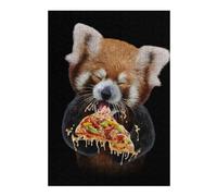 Jigsaw Puzzle for Adults 38x26cm/1000pcs Cute Red Panda Love Pizza Jigsaw for Adults Hands-on Game Wall Decoration Parent-child Interaction 38x26cm/1000pcs
