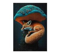 Jigsaw Puzzle for Adults 38x26cm/1000pcs Fox Sleeping Mushroom Jigsaw for Adults Relaxing Games Stress Reliever Unique Gifts for Birthday And Christmas 38x26cm/1000pcs