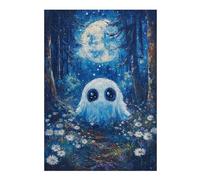 Jigsaw Puzzle for Adults 38x26cm/1000pcs Ghost in The Moonlight Forest Jigsaw for Adults Hands-on Game Wall Decoration Parent-child Interaction 38x26cm/1000pcs