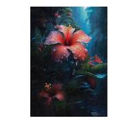 Jigsaw Puzzle for Adults 38x26cm/1000pcs Rainy Tropical Flower Jigsaw for Adults Hands-on Game Wall Decoration Parent-child Interaction 38x26cm/1000pcs