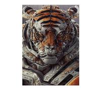 Jigsaw Puzzle for Adults 38x26cm/1000pcs Steampunk Tiger Armor Puzzles for Adults Relax Games Enhance Memory Difficult And Challenge 38x26cm/1000pcs