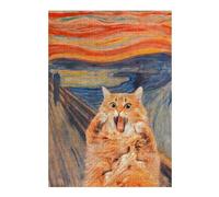 Jigsaw Puzzle for Adults 38x26cm/1000pcs The Scream Cat Jigsaw for Adults Hands-on Game Wall Decoration Parent-child Interaction 38x26cm/1000pcs