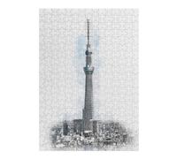 Jigsaw Puzzle for Adults 38x26cm/1000pcs Tokyo Skytree Jigsaw for Adults Hands-on Game Wall Decoration Parent-child Interaction 38x26cm/1000pcs