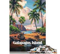 Jigsaw Puzzle for Adults 500 Galapagos Island, Ecuador Travel Poster Puzzle for Adults Woodenboard Puzzles Fun at Home Activities, Birthday Present,Travel Gifts 500pcs (52x38cm)