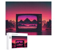 Jigsaw Puzzle for Adults 500 PCS A Synthwave Transmission Jigsaw Toy Wall Decor But Fun And Humorous Parent-child Interaction 500 PCS