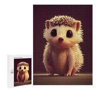 Jigsaw Puzzle for Adults 500 PCS Adorable Hedgehog 3 Jigsaw Brain Teaser Game Precision Cutting Parent-child Interaction 500 PCS
