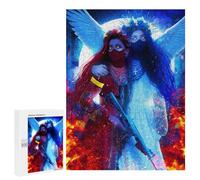 Jigsaw Puzzle for Adults 500 PCS Angelic Warriors in Flames Jigsaw Brain Teaser Game Precision Cutting Parent-child Interaction 500 PCS