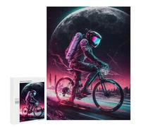 Jigsaw Puzzle for Adults 500 PCS Astronaut Cycling in Space -1 Jigsaw Brain Teaser Game Precision Cutting Parent-child Interaction 500 PCS