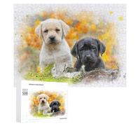 Jigsaw Puzzle for Adults 500 PCS Autumn Labradors Art Adult Jigsaw Hands-on Game Wall Decoration Birthday And Unique Gifts 500 PCS