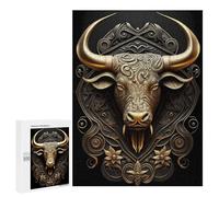 Jigsaw Puzzle for Adults 500 PCS Bear Golden Art Deco Adult Jigsaw Hands-on Game Wall Decoration Birthday And Unique Gifts 500 PCS