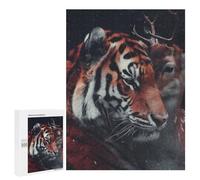 Jigsaw Puzzle for Adults 500 PCS Bengal Tiger Deer Love Jigsaw for Adults Anti-Stress Toys Enhance Memory Birthday And Unique Gifts 500 PCS