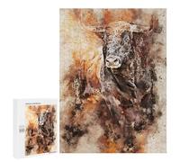 Jigsaw Puzzle for Adults 500 PCS Bison Splatter Teenagers Puzzles Relaxing Games Presents for Women Unique Gifts for Birthday And Christmas 500 PCS