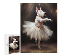 Jigsaw Puzzle for Adults 500 PCS Bull Terrier Dog Ballerina Adult Jigsaw Hands-on Game Wall Decoration Birthday And Unique Gifts 500 PCS
