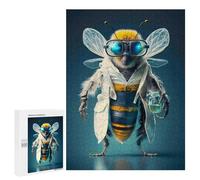 Jigsaw Puzzle for Adults 500 PCS Buzzing Genius Lab Bee Teenagers Puzzles Relaxing Games Presents for Women Unique Gifts for Birthday And Christmas 500 PCS