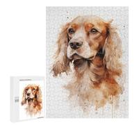Jigsaw Puzzle for Adults 500 PCS Cocker Spaniel Dog Teenagers Puzzles Family Games Difficult Hard for Is Ideal As A Gift 500 PCS