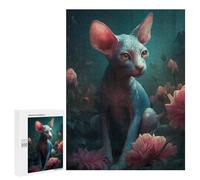 Jigsaw Puzzle for Adults 500 PCS Cornish Rex Cat Mythical Jigsaw for Adults Anti-Stress Toys Enhance Memory Birthday And Unique Gifts 500 PCS