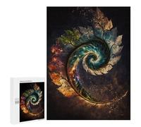 Jigsaw Puzzle for Adults 500 PCS Cosmic Spiral Leaf Teenagers Puzzles Family Games Difficult Hard for Is Ideal As A Gift 500 PCS