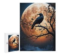 Jigsaw Puzzle for Adults 500 PCS Crow at Night Jigsaw for Adults Anti-Stress Toys Enhance Memory Birthday And Unique Gifts 500 PCS