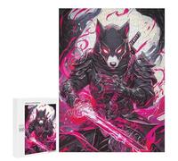 Jigsaw Puzzle for Adults 500 PCS Dalmatian Dog Samurai Warrior Puzzle for Adults Family Games But Fun And Humorous Difficult And Challenge 500 PCS