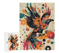Jigsaw Puzzle for Adults 500 PCS Dynamic Eagle in Flight A Bold Pop Art Display Abstract Eagle Artwork Teenagers Puzzles Brain Teaser Game Analysis And Logic for Is Ideal As A Gift 500 PCS