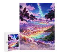 Jigsaw Puzzle for Adults 500 PCS Enchanted Tropical Paradise Jigsaw Brain Teaser Game Precision Cutting Parent-child Interaction 500 PCS