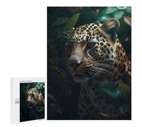 Jigsaw Puzzle for Adults 500 PCS Exotic Floral Leopard Teenagers Puzzles Brain Teaser Game Analysis And Logic for Is Ideal As A Gift 500 PCS