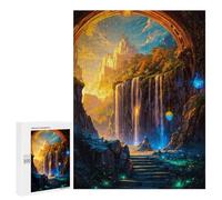 Jigsaw Puzzle for Adults 500 PCS Fantasy Cave Nature Sky Teenagers Puzzles Family Games Difficult Hard for Is Ideal As A Gift 500 PCS