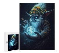 Jigsaw Puzzle for Adults 500 PCS Fantasy Wizard Holding Magic Circle Puzzle for Adults Family Games But Fun And Humorous Difficult And Challenge 500 PCS