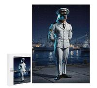 Jigsaw Puzzle for Adults, 500 PCS, Featuring Dolphin Captain at Naval Dockyard, A Satisfying Project for Experienced Puzzlers, for Indoor Play