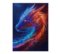 Jigsaw Puzzle for Adults 500 PCS Fire Ice Dragon Puzzles for Adults Family Games Wall Decoration Difficult And Challenge 500 PCS