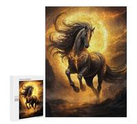 Jigsaw Puzzle for Adults 500 PCS Flaming Horse of Eternity Jigsaw Brain Teaser Game Precision Cutting Parent-child Interaction 500 PCS