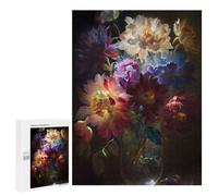 Jigsaw Puzzle for Adults 500 PCS Flowers White Blue Pink Teenagers Puzzles Brain Teaser Game Analysis And Logic for Is Ideal As A Gift 500 PCS