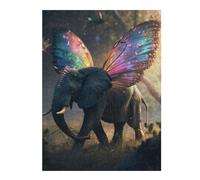 Jigsaw Puzzle for Adults 500 PCS Flying Elephant With Wings Jigsaw Puzzle Relax Games Home Decoration Unique Gifts for Birthday And Christmas 500 PCS