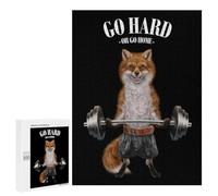 Jigsaw Puzzle for Adults 500 PCS Fox Weightlifting Teenagers Puzzles Brain Teaser Game Analysis And Logic for Is Ideal As A Gift 500 PCS