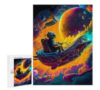 Jigsaw Puzzle for Adults 500 PCS Galactic Odyssey Astronaut's Journey Jigsaw Brain Teaser Game Precision Cutting Parent-child Interaction 500 PCS