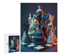 Jigsaw Puzzle for Adults 500 PCS Game Chess Neon Teenagers Puzzles Family Games Difficult Hard for Is Ideal As A Gift 500 PCS