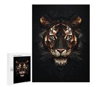Jigsaw Puzzle for Adults 500 PCS Geometric Tiger Animation Teenagers Puzzles Brain Teaser Game Analysis And Logic for Is Ideal As A Gift 500 PCS