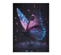 Jigsaw Puzzle for Adults 500 PCS Glowing Butterfly Artwork-3 Puzzles for Adults Anti-Stress Toys Precision Cutting Unique Gifts for Birthday And Christmas 500 PCS