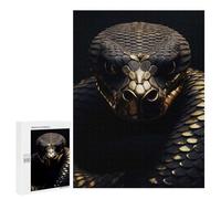 Jigsaw Puzzle for Adults 500 PCS Gold Snake Animal Teenagers Puzzles Brain Teaser Game Analysis And Logic for Is Ideal As A Gift 500 PCS
