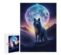 Jigsaw Puzzle for Adults 500 PCS Howl At The Moon Teenagers Puzzles Brain Teaser Game Analysis And Logic for Is Ideal As A Gift 500 PCS