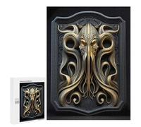 Jigsaw Puzzle for Adults 500 PCS Kraken Golden Art Deco Adult Jigsaw Hands-on Game Wall Decoration Birthday And Unique Gifts 500 PCS