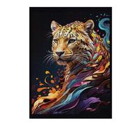 Jigsaw Puzzle for Adults 500 PCS Leopard in Abstract Art Puzzles for Adults Family Games Wall Decoration Difficult And Challenge 500 PCS