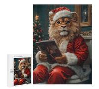 Jigsaw Puzzle for Adults 500 PCS Lion Santa Reading Teenagers Puzzles Brain Teaser Game Analysis And Logic for Is Ideal As A Gift 500 PCS