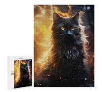 Jigsaw Puzzle for Adults 500 PCS Mystical Black Cat Jigsaw for Adults Anti-Stress Toys Enhance Memory Birthday And Unique Gifts 500 PCS