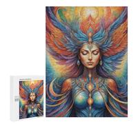 Jigsaw Puzzle for Adults 500 PCS Mystical Woman with Wings Jigsaw Brain Teaser Game Precision Cutting Parent-child Interaction 500 PCS