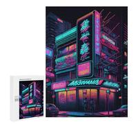 Jigsaw Puzzle for Adults 500 PCS Neon Cityscape-101 Jigsaw Brain Teaser Game Precision Cutting Parent-child Interaction 500 PCS